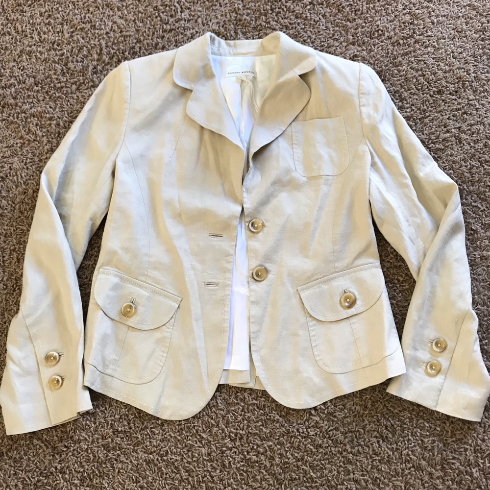 Banana Republic Linen jacket Size 12